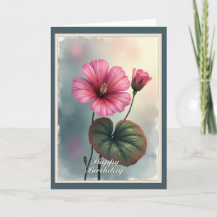 Gradient Bloom Birthday Card