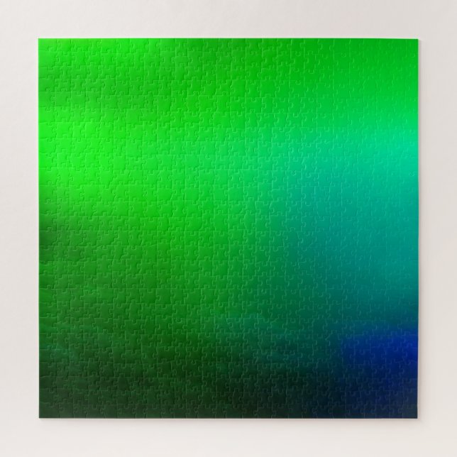 Gradient Blue and Green Challenging Jigsaw Puzzle (Vertical)