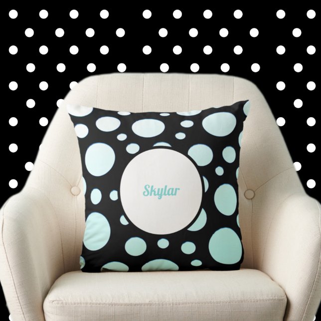 Gradient Blue and White Circles Modern Cushion (Creator Uploaded)