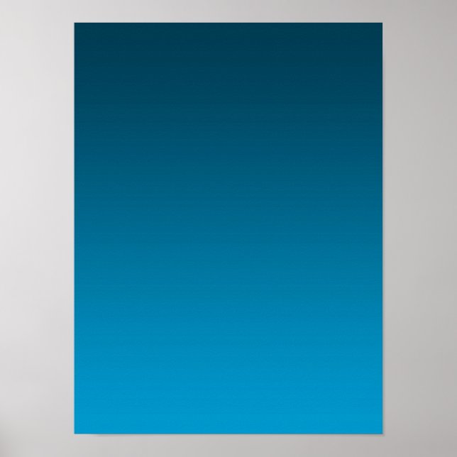 Gradient Blue - light to deep | Mood Background | Poster (Front)