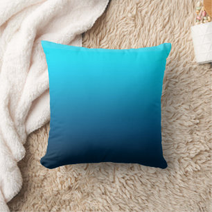 Gradient blue ombre cushion
