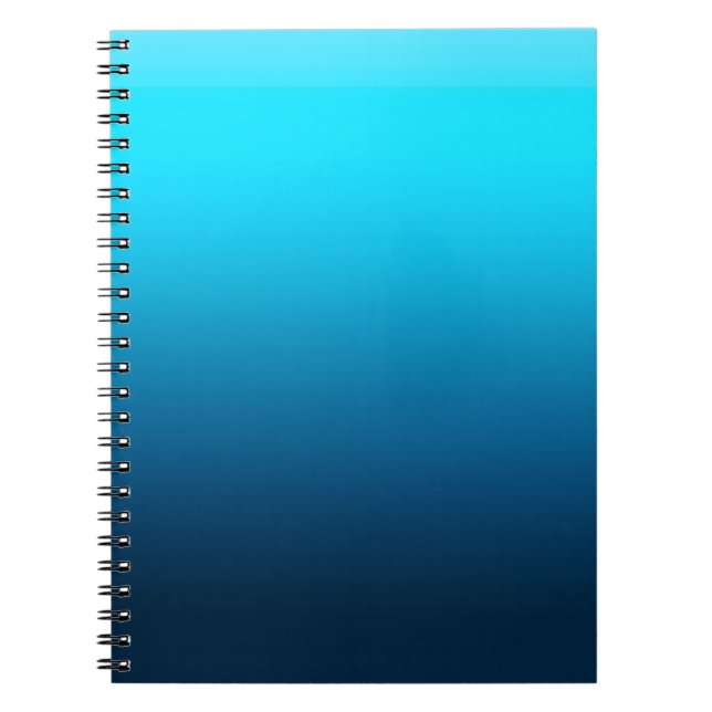 Gradient blue ombre notebook (Front)