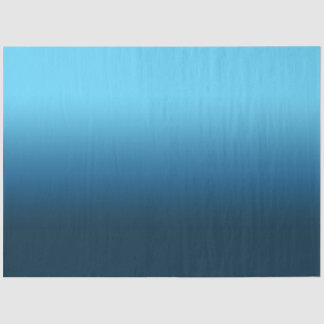 Gradient blue ombre tissue paper