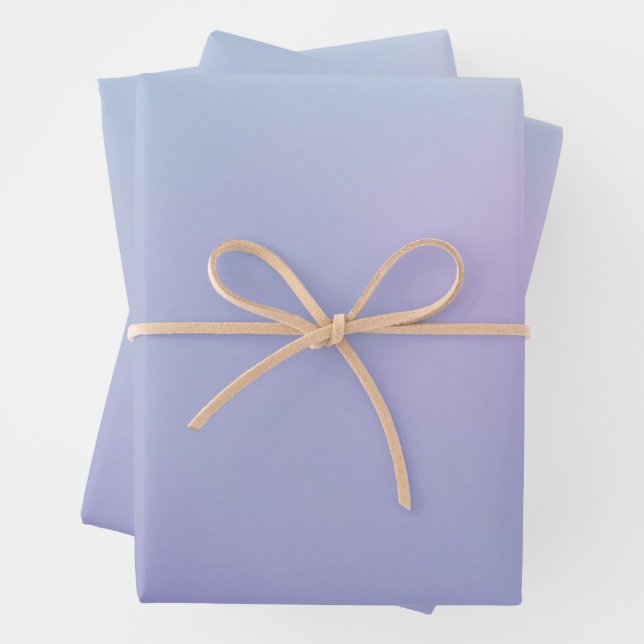 Gradient Blue, Purple, Lilac  Wrapping Paper Sheet (In situ)