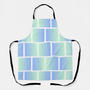 Gradient Blue Squares Apron