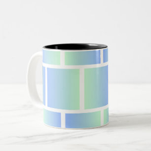 Gradient Blue Squares Mug