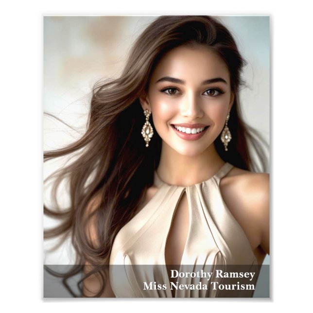 Gradient Border 8x10 Photogenic Pageant Print (Front)