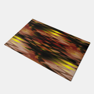 Gradient brown to yellow forming abstract zig-zag doormat