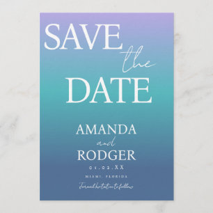 Gradient Candy Hues Save the Date Invitation