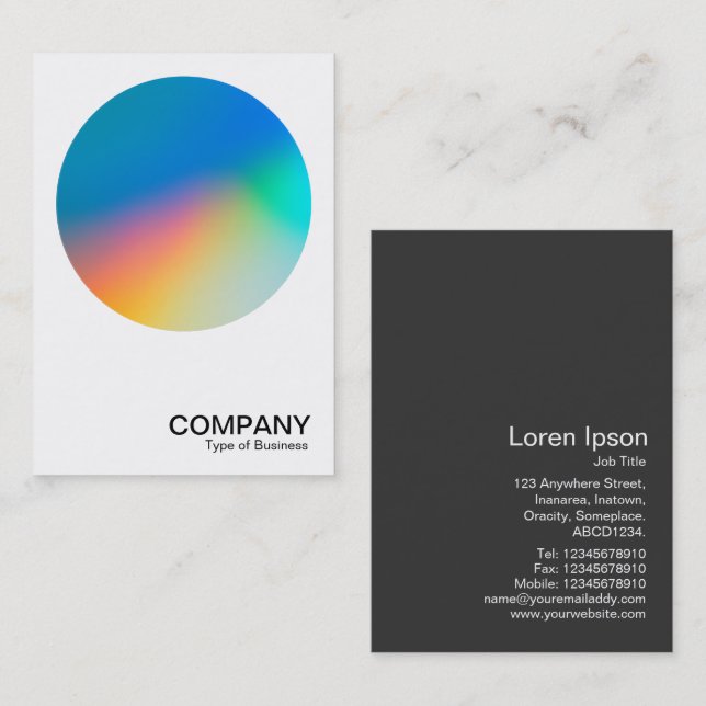 Gradient Circle v2 01  Business Card (Front/Back)
