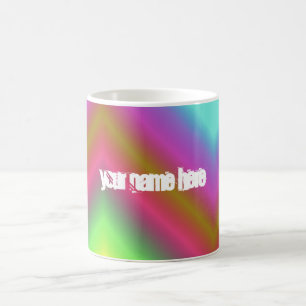 gradient colored bunt name personalized coffee mug