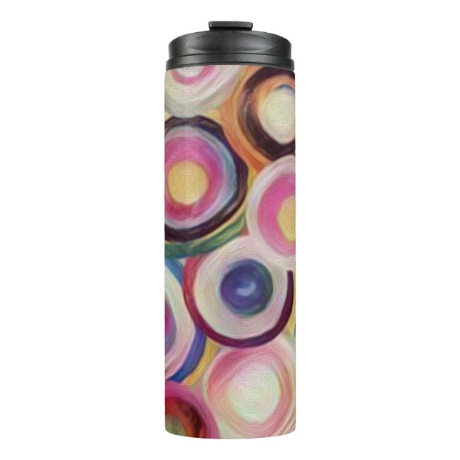 Gradient colour, rough texture background. thermal tumbler (Front)
