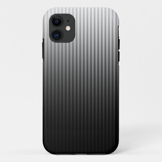 Gradient Cool Stylish Trendy Black & White Stripes Case-Mate iPhone Case (Back)