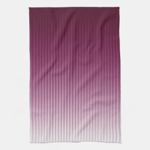 Gradient Cool Stylish Trendy Red Stripe Pattern Tea Towel