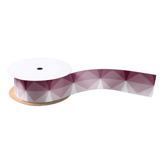 Gradient Cube  Burgundy to White Satin Ribbon (Spool)