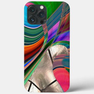 Gradient curved stripes and metallic sheen, over…  iPhone 13 pro max case