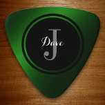 Gradient Dark Green Personalised Guitar Pick<br><div class="desc">Great personalised design on this custom guitar pick</div>