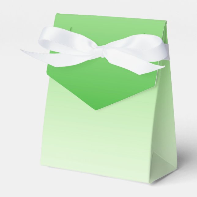 Gradient Dark Green to Light Green favour box (Front Side)