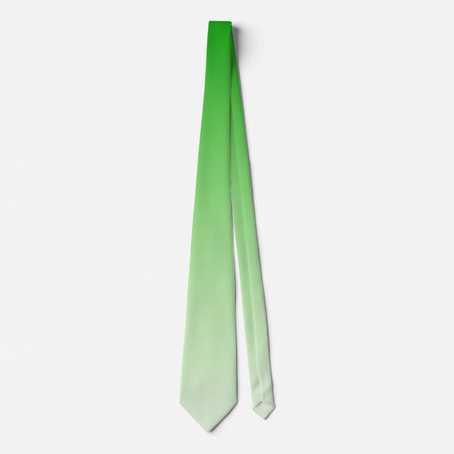 Gradient Dark Green to Light Green  Tie (Front)