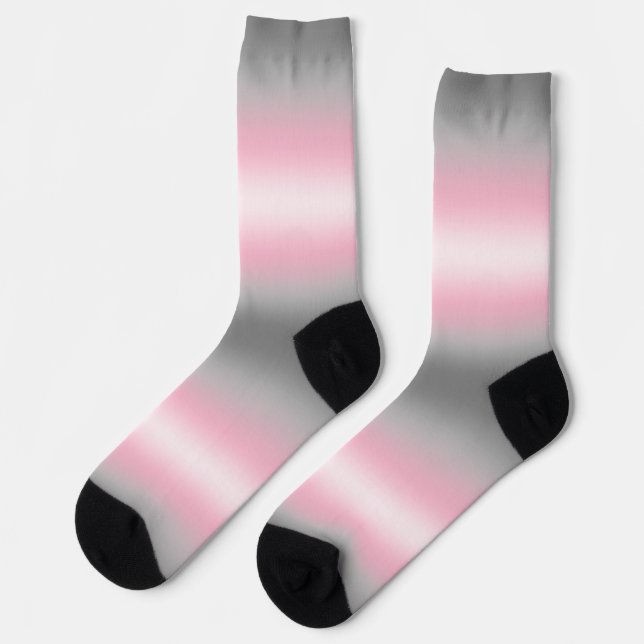 Gradient Demigirl Pride Flag Socks (Left)