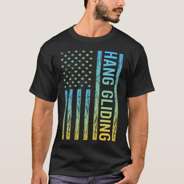 Gradient Flag 01 Hang Gliding Glider T-Shirt (Front)