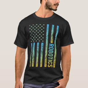 Gradient Flag 01 Robotics Robot Robots T-Shirt