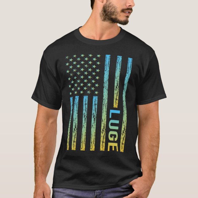 Gradient Flag 02 Luge Luger T-Shirt (Front)