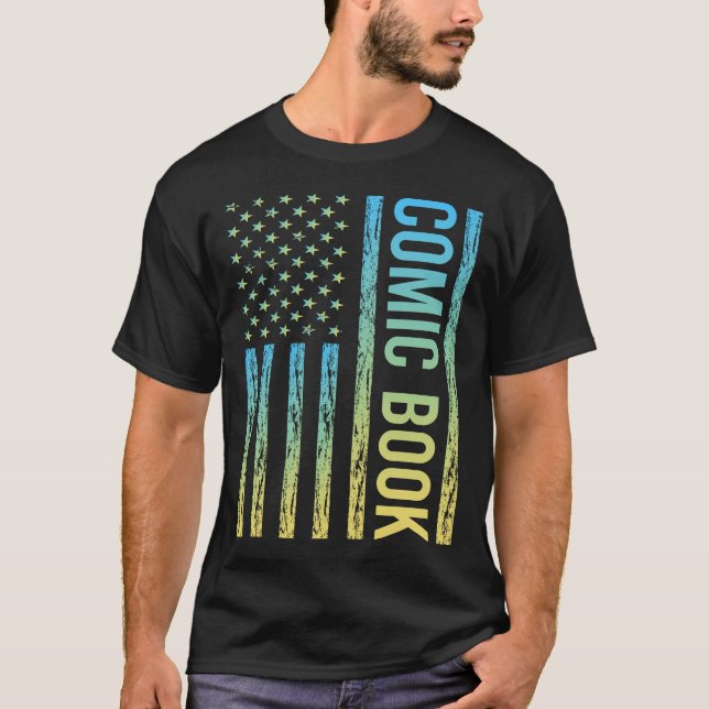 Gradient Flag Comic Books Comics T-Shirt (Front)
