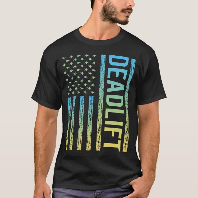 Gradient Flag Deadlift T-Shirt (Front)