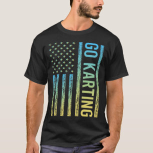 Gradient Flag Go Karting Kart Gokart Go-kart T-Shirt