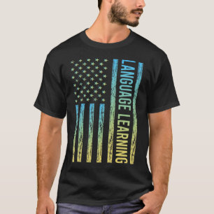 Gradient Flag Language Learning T-Shirt