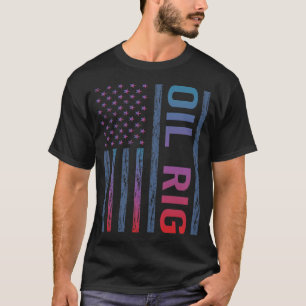 Gradient Flag Oil Rig Roughneck Offshore T-Shirt