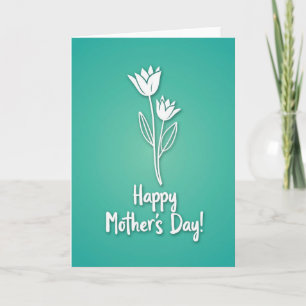 Gradient Flowers Mothers Day Card