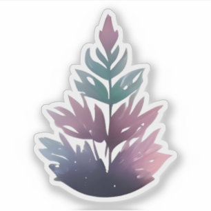 Gradient Foliage: Abstract Botanical Layers