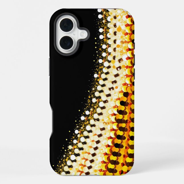 gradient from radiant silver to warm gold iPhone case (Back)