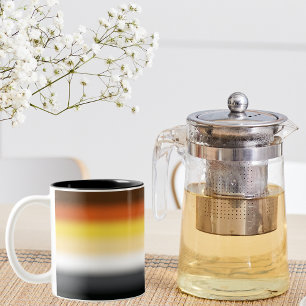 Gradient Gay Bear Pride Flag - Colourful Bear Flag Two-Tone Coffee Mug