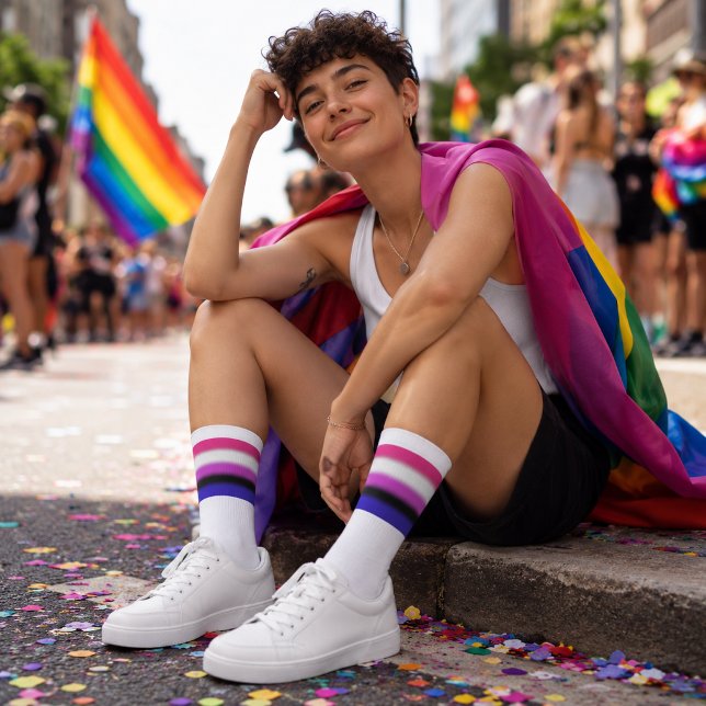 Gradient Genderfluid Pride Flag Socks (Creator Uploaded)