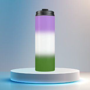 Gradient Genderqueer Pride Flag Thermal Tumbler