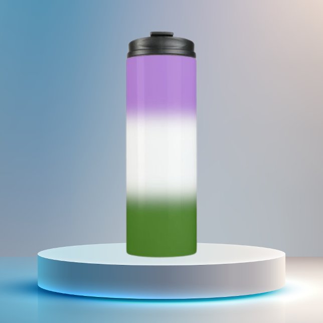 Gradient Genderqueer Pride Flag Thermal Tumbler (Creator Uploaded)