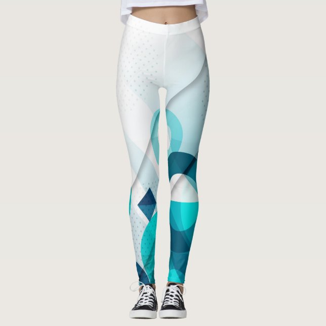gradient geometric design leggings (Front)