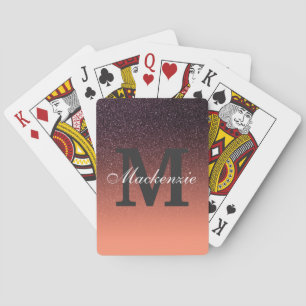 Gradient Glitter Pattern Playing Cards