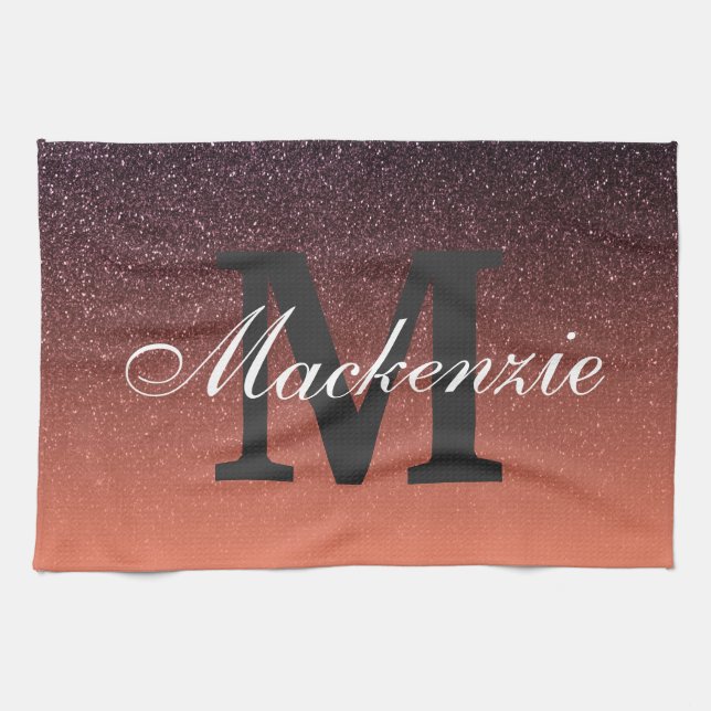 Gradient Glitter Pattern Tea Towel (Horizontal)