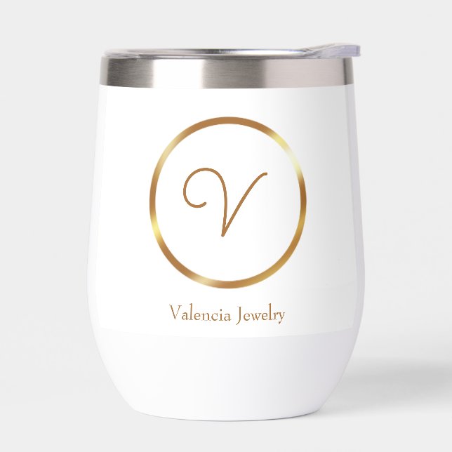 Gradient gold circle custom business logo (Left)