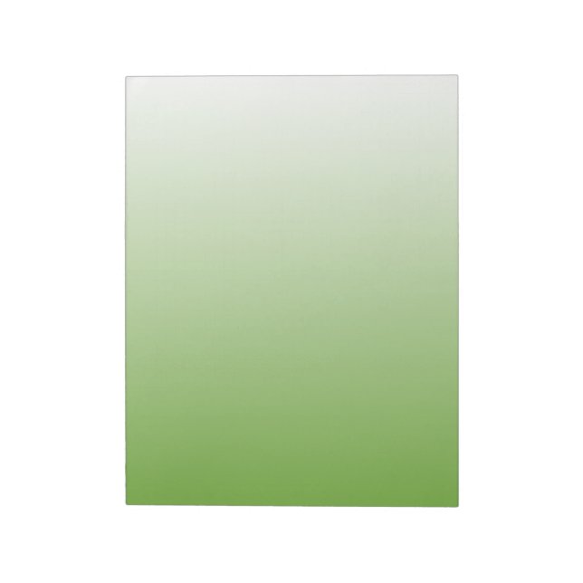 Gradient Green and White Notepad (Rotated)