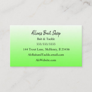 Gradient Green Faded Ombre Simple Easy  Business   Card