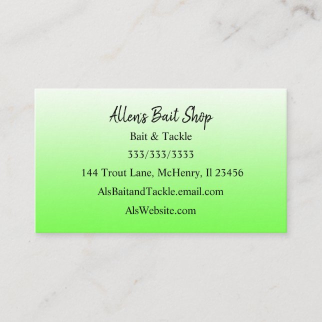 Gradient Green Faded Ombre Simple Easy  Business   Card (Front)