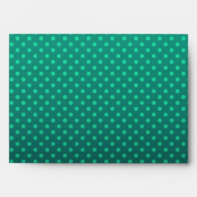 Gradient green grey polka dots print abstract femi envelope (Front)