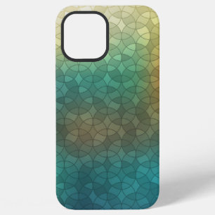 Gradient green yellow circles geometric pattern iPhone 12 pro max case