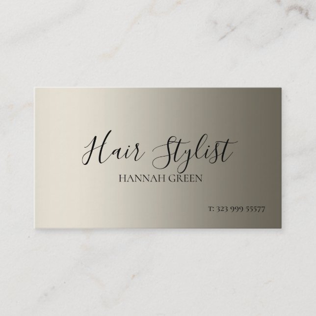 Gradient Grey Background Business Card (Front)
