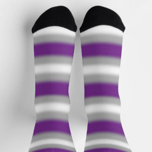 Gradient Greysexual Pride Socks